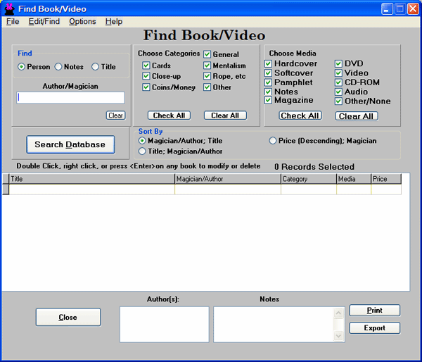 Image of the Find Book Screen