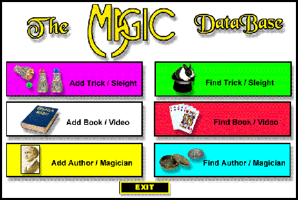 Title Page for MagicDB Program